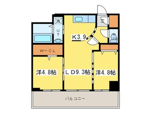 ｺﾛｰﾚ知事公館前の物件間取画像